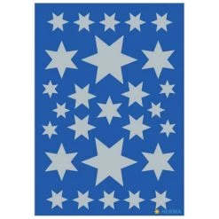 Bandai Sticker Decor Stars. Silver