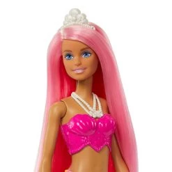 Barbie Pink Hair Siren With White Crown Doll -Children's Shop barbie pink hair siren with white crown doll 2