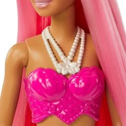 Barbie Pink Hair Siren With White Crown Doll -Children's Shop barbie pink hair siren with white crown doll 3
