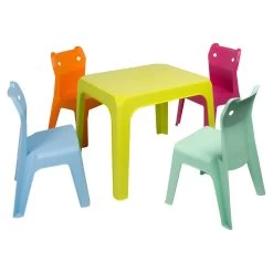 Jan Cat 4 Table And 4 Chairs Set