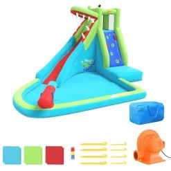 Happy Hop 93448 PVC Inflatable Water Slide 356x300x230 Cm 12 Happy Hop 93448 PVC Inflatable Water Slide 356x300x230 Cm -Children's Shop happy hop 93448 pvc inflatable water slide 356x300x230 cm 2