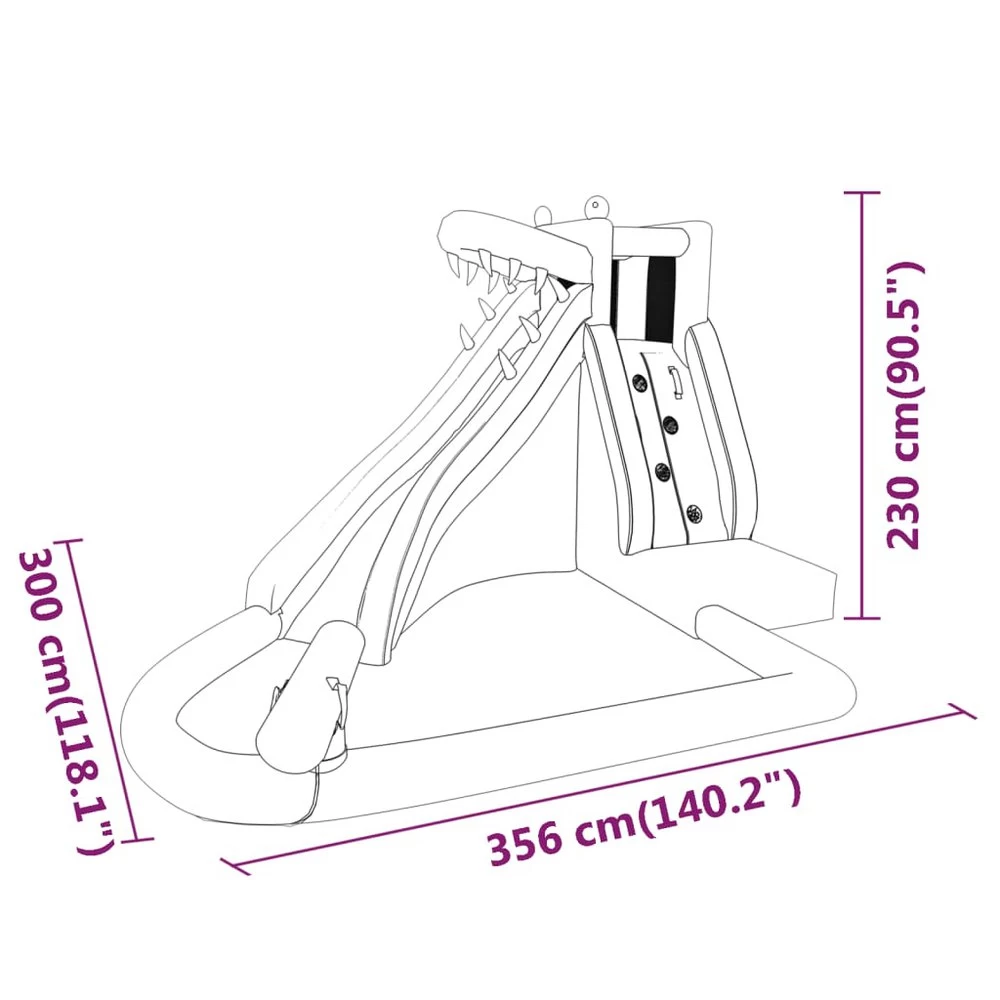 Happy Hop 93448 PVC Inflatable Water Slide 356x300x230 Cm 6 Happy Hop 93448 PVC Inflatable Water Slide 356x300x230 Cm - Image 4
