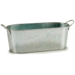 PetaJardinera Zinc Oval 17X11X9