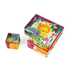 Janod Kubkid 9 Blocks Jungle Animals -Children's Shop janod kubkid 9 blocks jungle animals 4