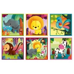 Janod Kubkid 9 Blocks Jungle Animals -Children's Shop janod kubkid 9 blocks jungle animals 5