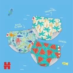HLS Reusable Swim Diaper Size 2-3 Watermelon -Children's Shop little swimmers hls reusable swim diaper size 2 3 watermelon 5