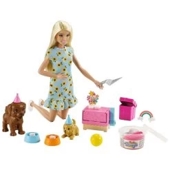 Mattel Games Doggy Birthday Party Blonde With Toy Pets And Play Dough -Children's Shop mattel games doggy birthday party blonde with toy pets and play dough 1