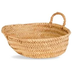 Solid Round Straw Basket 18 Cm