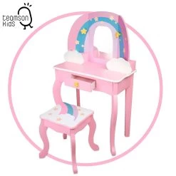 Wooden Dressig Table With Stool -Children's Shop teamson kids wooden dressig table with stool 1