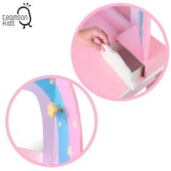 Wooden Dressig Table With Stool -Children's Shop teamson kids wooden dressig table with stool 2