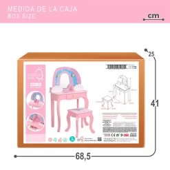 Wooden Dressig Table With Stool -Children's Shop teamson kids wooden dressig table with stool 6