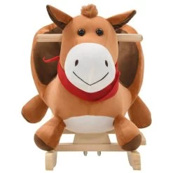 VIDAXL Rocking Animal Horsebackrest Plush 60X32X50Cm -Children's Shop vidaxl rocking animal horsebackrest plush 60x32x50cm 1