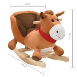 VIDAXL Rocking Animal Horsebackrest Plush 60X32X50Cm -Children's Shop vidaxl rocking animal horsebackrest plush 60x32x50cm 2