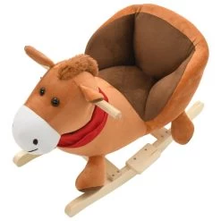 VIDAXL Rocking Animal Horsebackrest Plush 60X32X50Cm -Children's Shop vidaxl rocking animal horsebackrest plush 60x32x50cm 3
