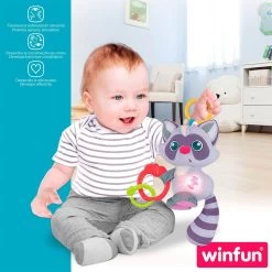 Winfun Raccoon Rattle Plush -Children's Shop winfun raccoon rattle plush 3