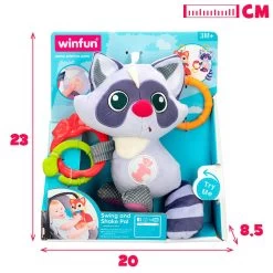 Winfun Raccoon Rattle Plush -Children's Shop winfun raccoon rattle plush 6