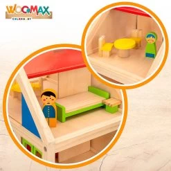 Wooden Dollhouse -Children's Shop woomax wooden dollhouse 2