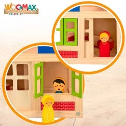 Wooden Dollhouse -Children's Shop woomax wooden dollhouse 3