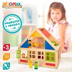 Wooden Dollhouse -Children's Shop woomax wooden dollhouse 4