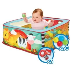 Worlds Apart Pop-Up Ball Pit Zebra 80X80X30Cm -Children's Shop worlds apart pop up ball pit zebra 80x80x30cm 4